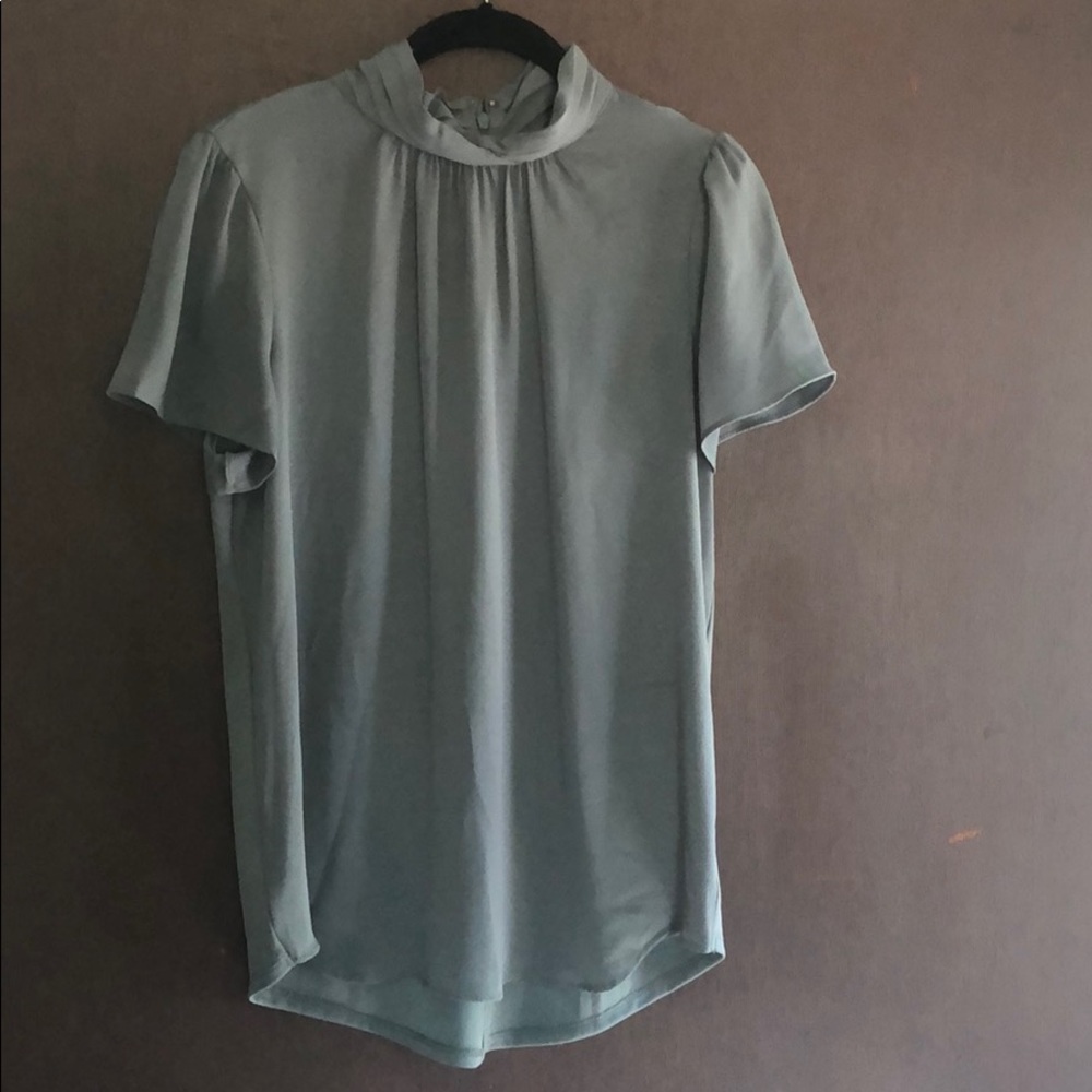 Silky sage green top from Ann Taylor